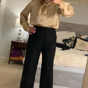 Vintage Valentino gold silk blouse